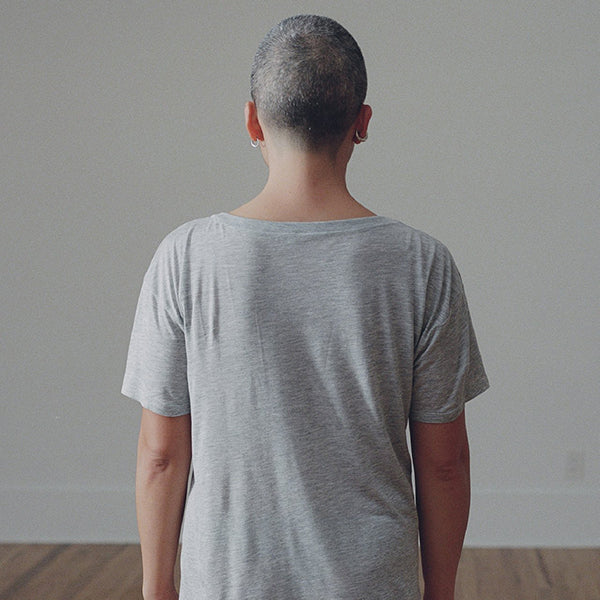 BASERANGE LOOSE TEE Grey Melange