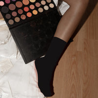 BASERANGE RIB ANKLE SOCKS BLACK