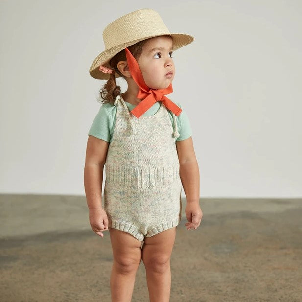 Misha&Puff Tie Romper（Faded Space Dye）