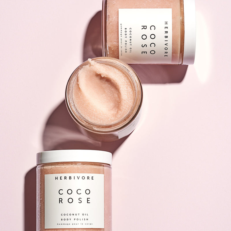クリーンビューティー Herbivore Botanicals ボディスクラブ シュガースクラブ 砂糖 オーガニックバージンココナッツオイル ローズエキス ヴィーガン クルエルティフリー 合成香料不使用 合成着色料不使用 商品イメージ