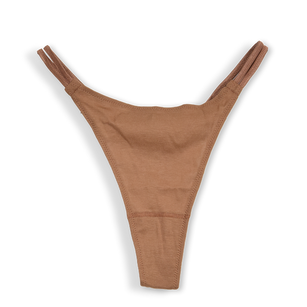 Souple Luz Double Strap Thong, Cocoa