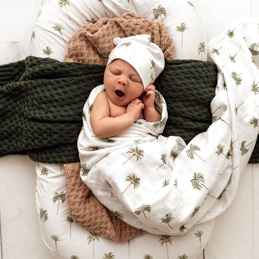 Snuggle Hunny Kids Organic Muslin Wrap (Green Palm)
