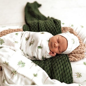 Snuggle Hunny Kids Organic Muslin Wrap (Green Palm)