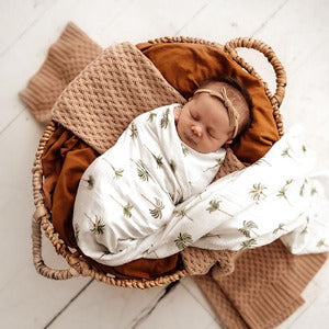 Snuggle Hunny Kids Organic Muslin Wrap (Green Palm)