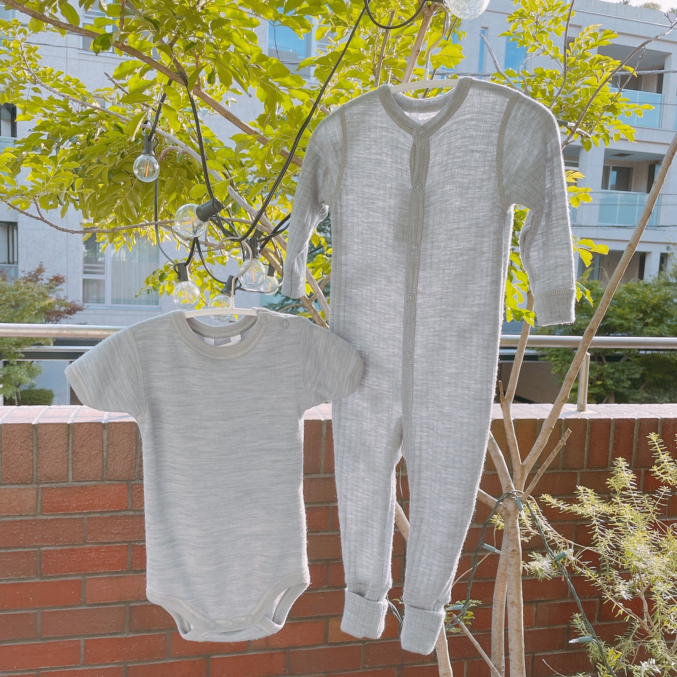 Joha Wool Baby Nightsuit (Grey) (70cm)