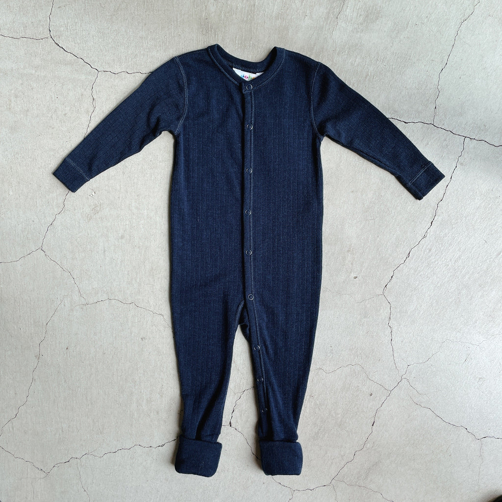 Joha Wool Baby Nightsuit (Navy) (70cm)