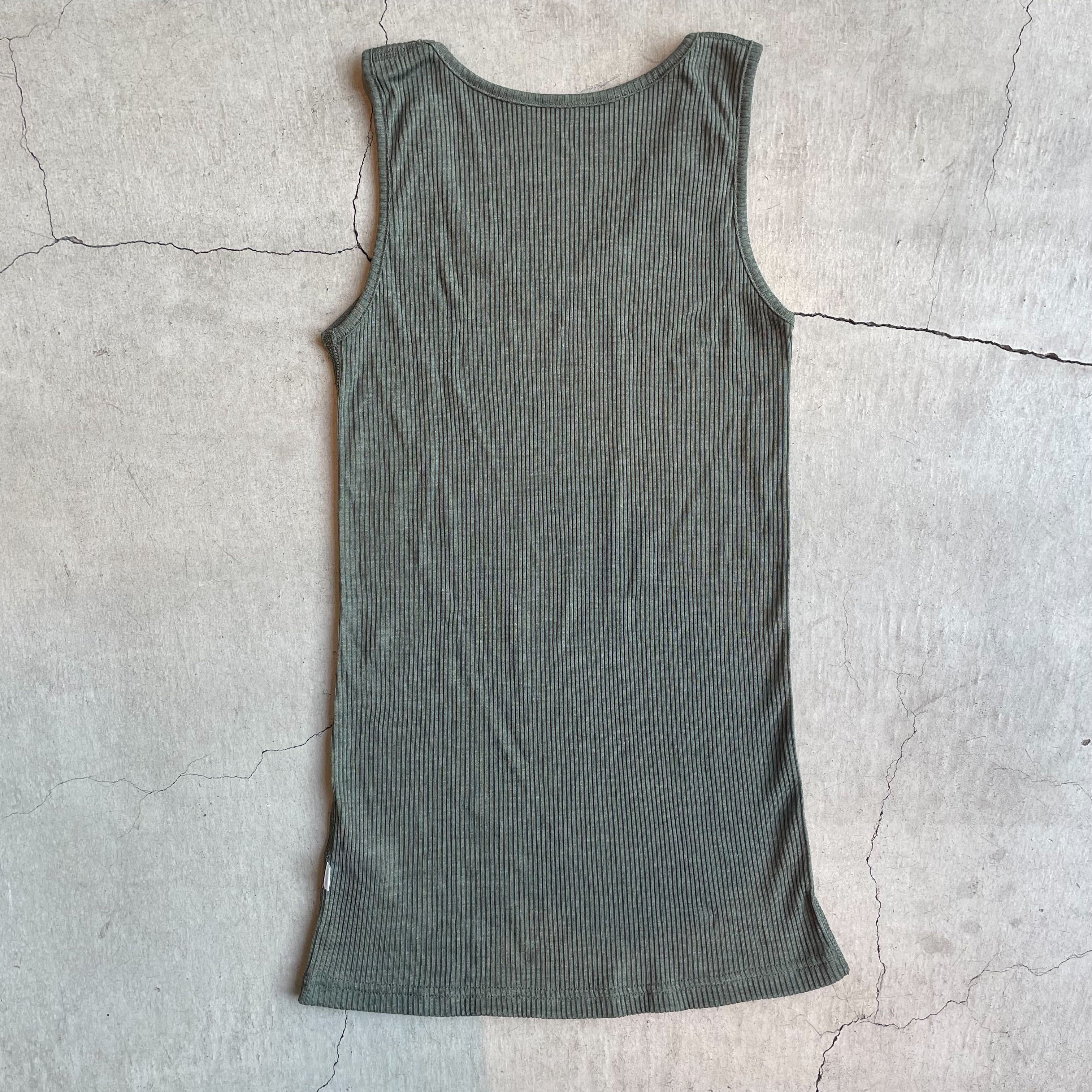 Joha wool and silk sleeveless undershirt (olive)