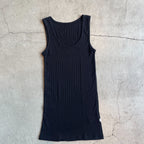 Joha wool and silk sleeveless undershirt (black)