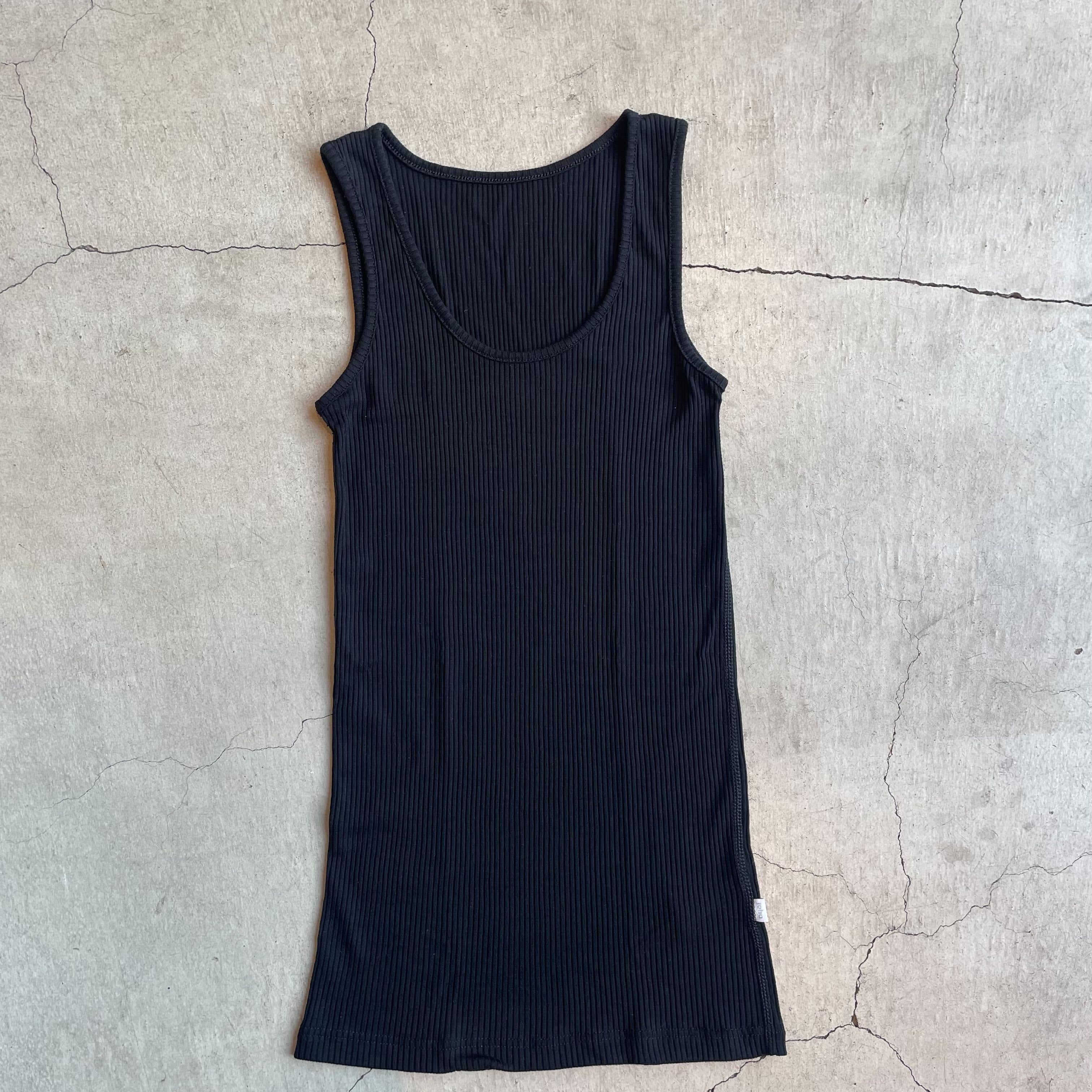 Joha wool and silk sleeveless undershirt (black)