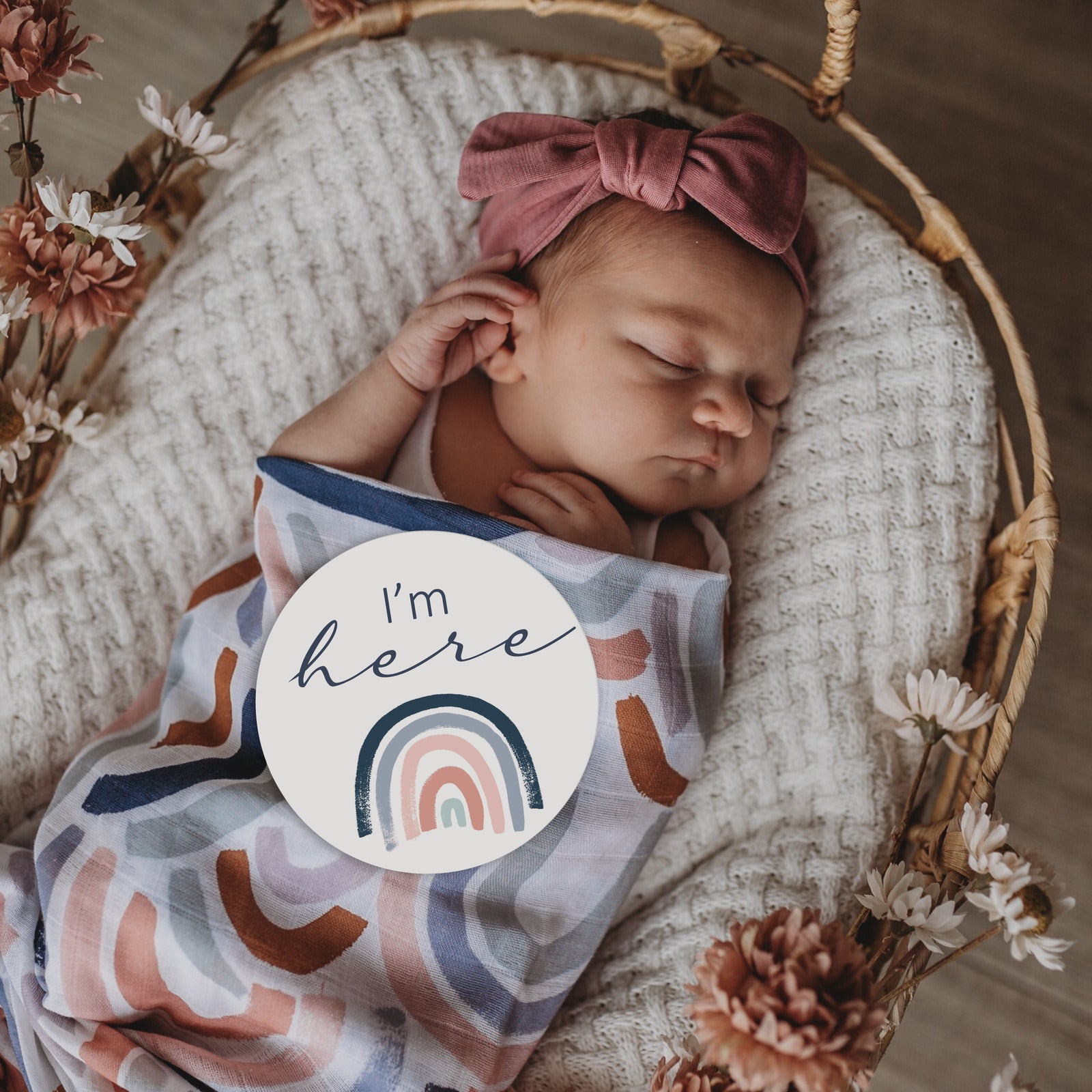 Snuggle Hunny Kids Milestone Cards (Rainbow Baby &amp; Sage)
